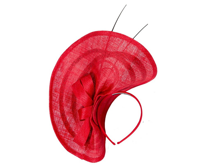 Large red & black sinamay fascinator by Max Alexander - Image 4