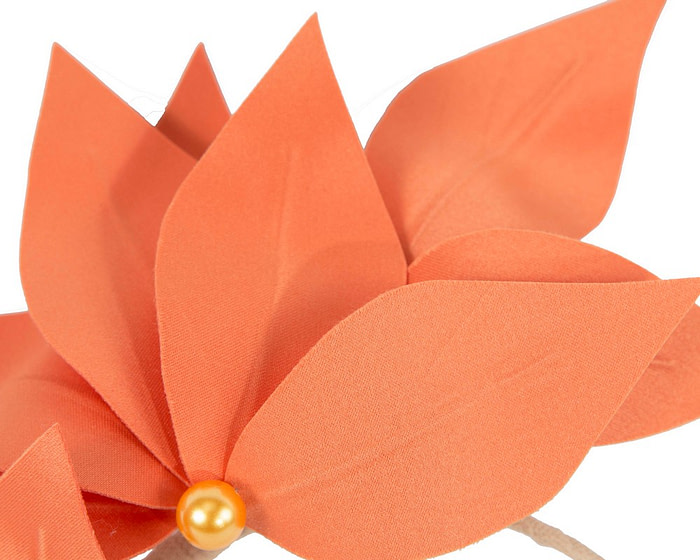 Bespoke orange flower headband - Image 3