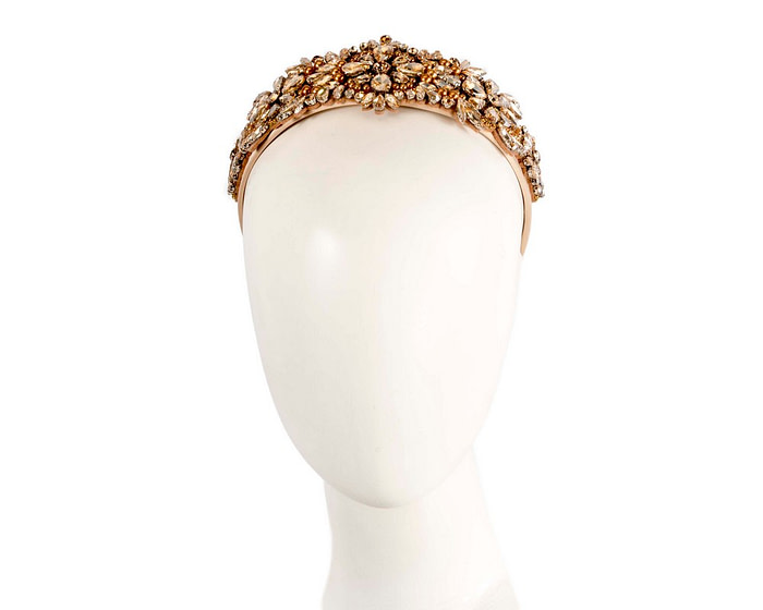 Gold flower fascinator headband jewelry CU720