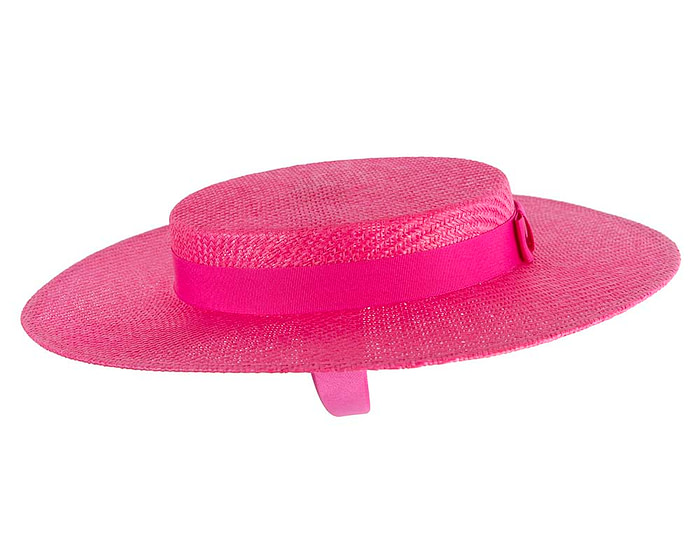 Fuchsia boater hat by Max Alexander - Image 3