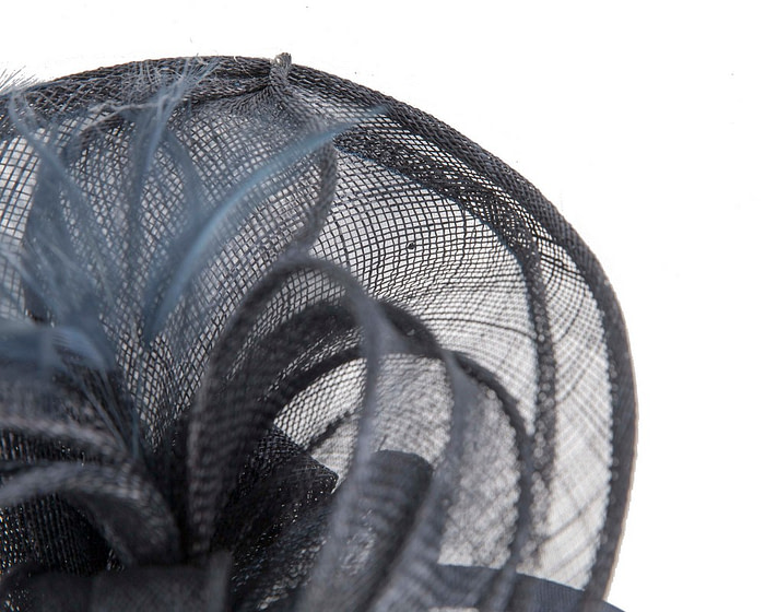 Navy sinamay racing fascinator by Max Alexander - Image 3