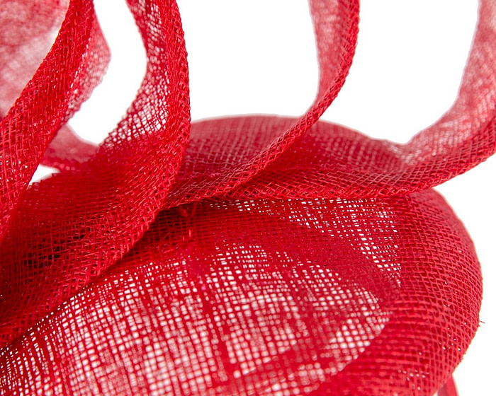 Sculpted red sinamay fascinator by Max Alexander - Image 5