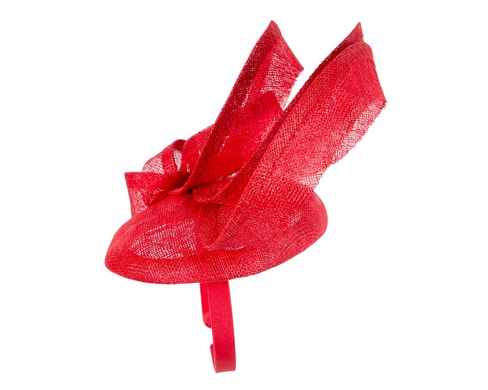 Sculpted red sinamay fascinator by Max Alexander - Image 4