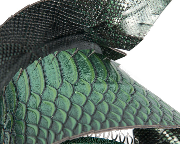 Bespoke snake green fascinator by BELEIVERA - Image 3