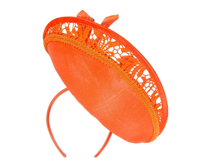 Bespoke orange racing fascinator by Fillies Collection S293 - Image 6