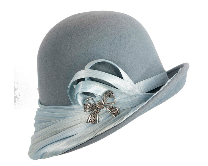 Limited edition petrol blue winter felt hat - Image 2