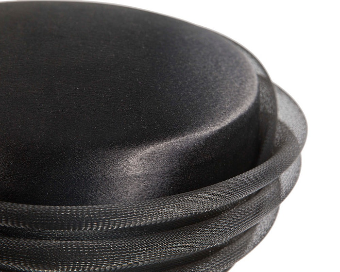 Large black custom made pillbox hat - Image 4