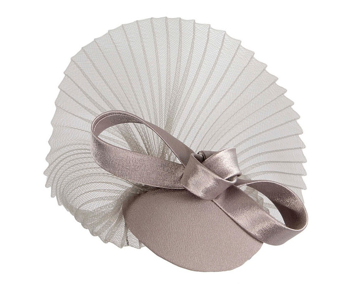 Grey custom made fascinator hat for special ocassion - Image 2