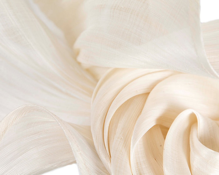 Twisted cream designers fascinator by Fillies Collection - Image 3