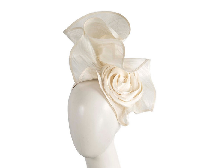 Twisted cream designers fascinator by Fillies Collection