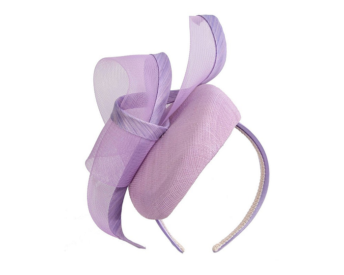 Lilac pillbox fascinator by Fillies Collection - Image 2