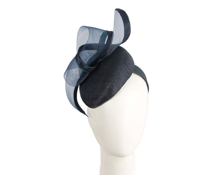 Navy pillbox fascinator by Fillies Collection