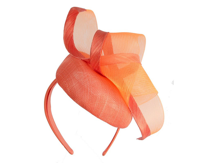 Orange pillbox fascinator by Fillies Collection - Image 6