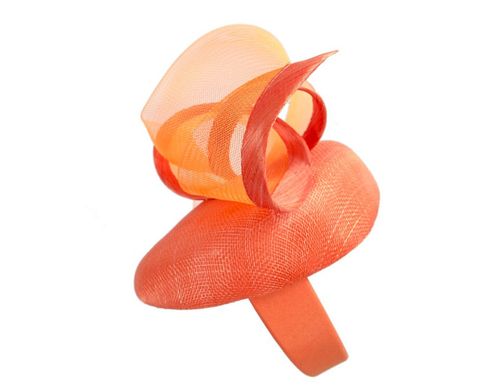 Orange pillbox fascinator by Fillies Collection - Image 4