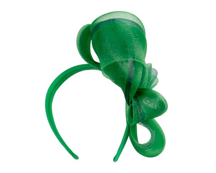 Green crinoline bow fascinator by Fillies Collection - Image 4