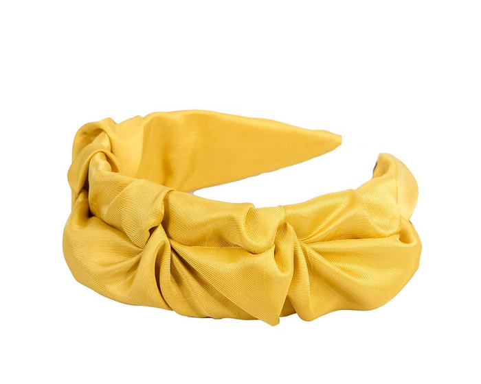 Yellow scrunchie fascinator headband - Image 2