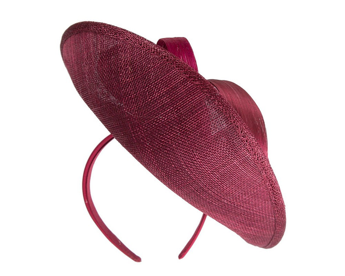 Large wine-colored sinamay fascinator by Max Alexander - Image 6