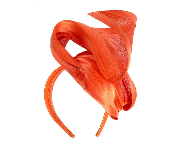 Orange designers racing fascinator by Fillies Collection - Image 6