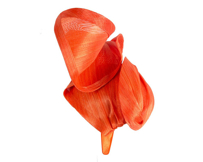 Orange designers racing fascinator by Fillies Collection - Image 4