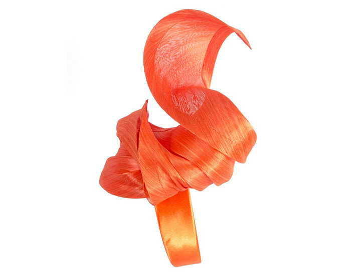 Orange designers racing fascinator by Fillies Collection - Image 3