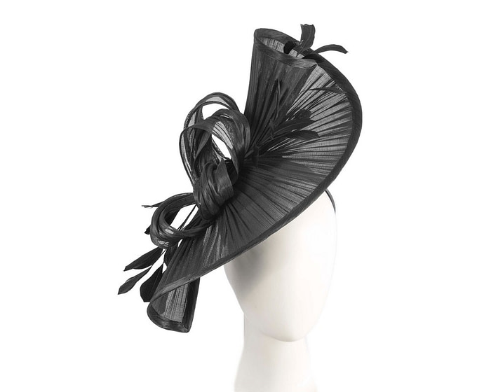 Large black jinsin racing fascinator by Fillies Collection