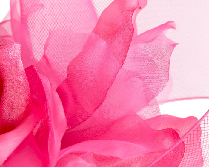 Large structured fuchsia fascinator by Fillies Collection - Image 5