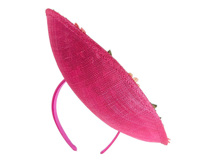 Floral Embroidered Fuchsia Fascinator by Fillies Collection - Image 6