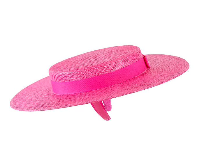 Fuchsia boater hat by Max Alexander - Image 4