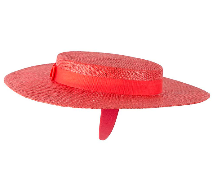 Red boater hat by Max Alexander - Image 5