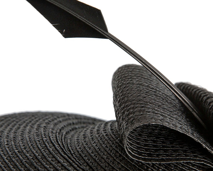 Black "saucer" fascinator hat by Max Alexander - Image 4