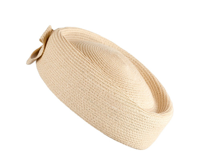 Soft beige pillbox hat by Max Alexander - Image 2