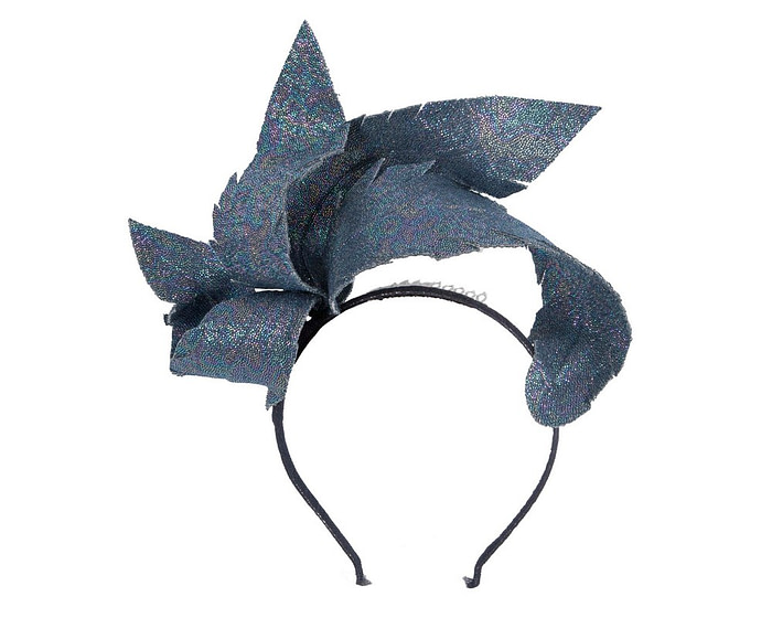 Bespoke sparkly denim fascinator by BELIEVERA - Image 2