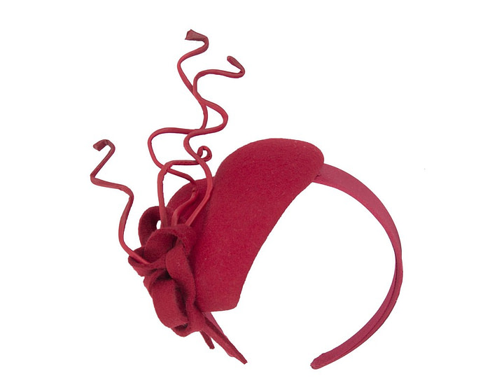 Red heart winter fascinator - Hats From OZ