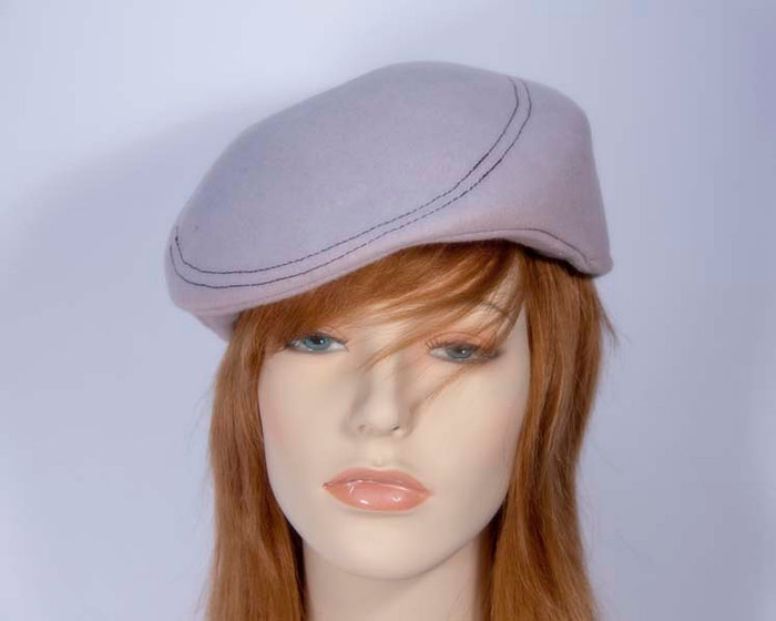 Light grey fashion felt beret hat buy online in Australia J103LG - Hats From OZ
