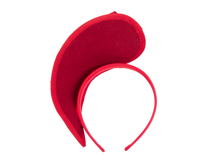 Red tall winter racing crown fascinator - Hats From OZ