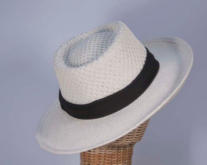 White mens summer hat M200 - Hats From OZ