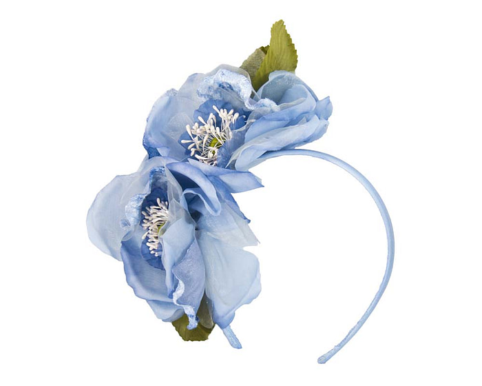 Light blue silk flower crown - Hats From OZ