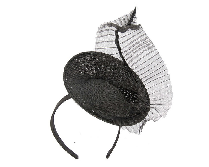 Black Black Australian Made bespoke fascinator - Hats From OZ
