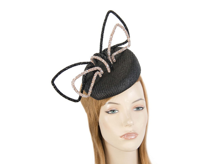 Black & nude designers racing fascinator by Fillies Collection - Hats From OZ