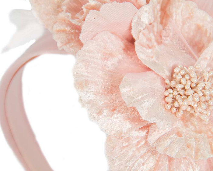 Blush designers flower fascinator - Hats From OZ