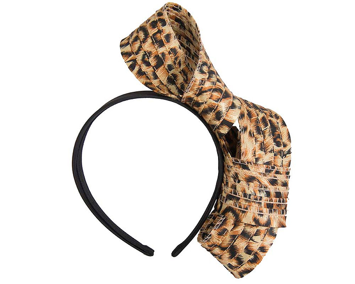 Curled leopard fascinator - Hats From OZ