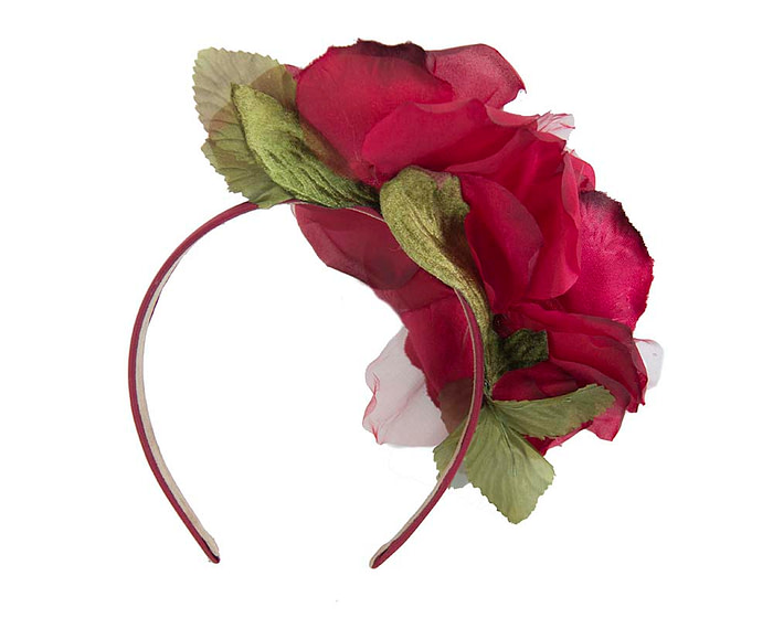 Wine silk flower crown - Hats From OZ