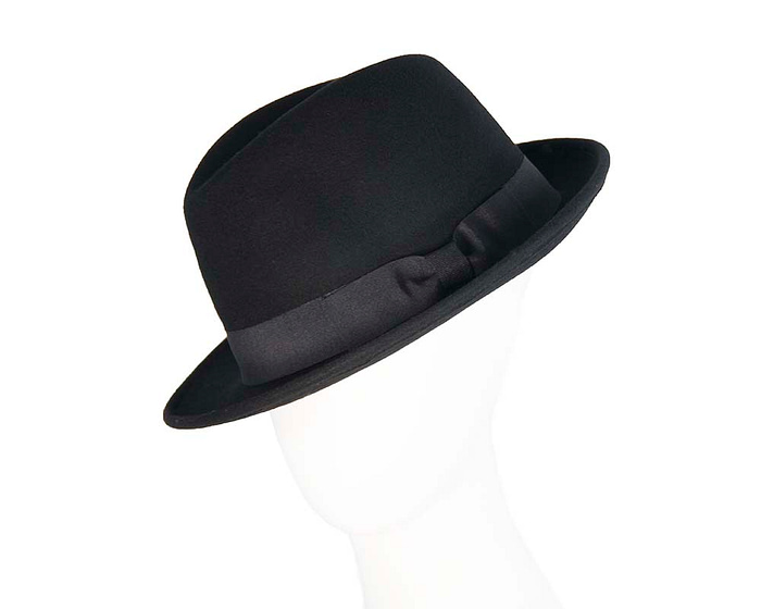 Black Fedora Felt Blues Brothers Homburg Hat - Hats From OZ