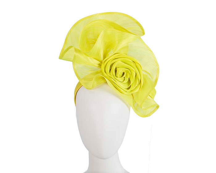 Twisted yellow designers fascinator by Fillies Collection - Hats From OZ