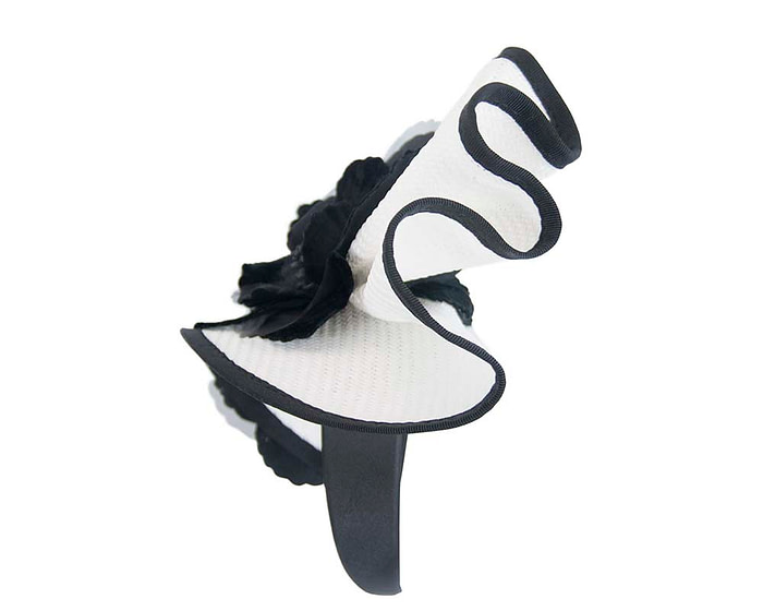 White & Black Melbourne Cup races fascinator by Fillies Collection - Hats From OZ