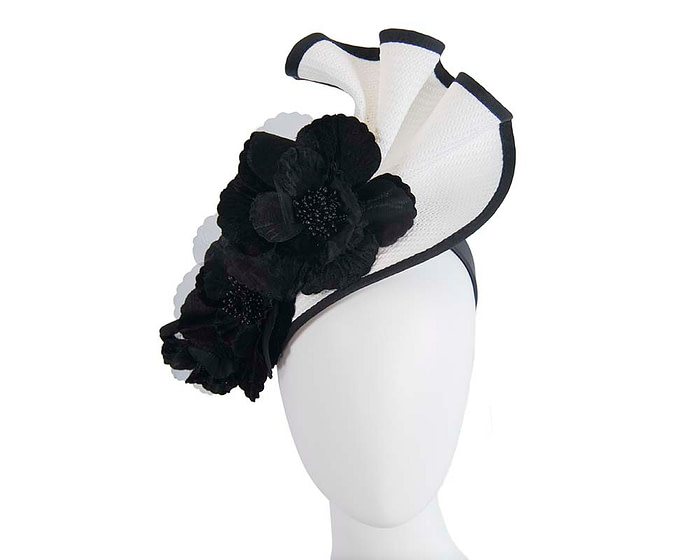 White & Black Melbourne Cup races fascinator by Fillies Collection - Hats From OZ