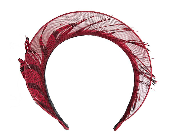 Exclusive red feather crown fascinator - Hats From OZ