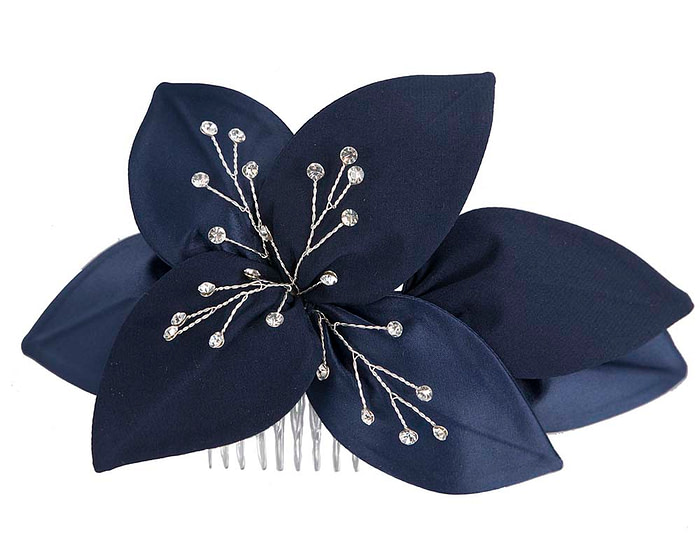 Navy Fascinator comb for Mother of the Bride special occasions - Hats From OZ