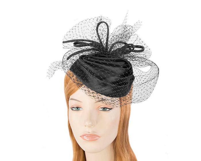 Black Cocktail Headpiece with veil - Hats From OZ