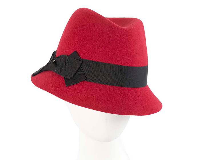 Red winter fashion trilby hat by Betmar NY - Hats From OZ